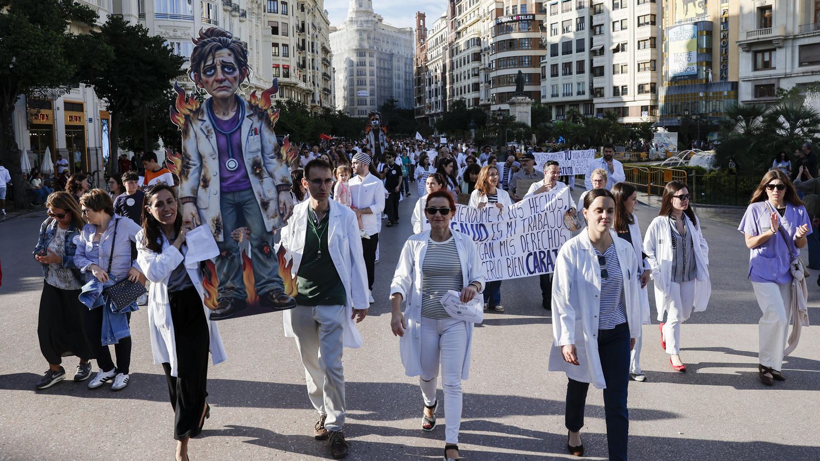 Manifestació dels metges pel centre de València, este dimecres