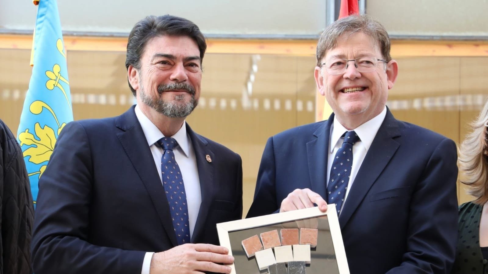 El president de la Generalitat, Ximo Puig i l'alcalde d'Alacant, Luis Barcala