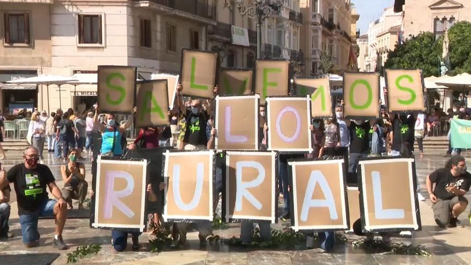 Imatge de la manifestació organitzada aquest diumenge a la ciutat de València