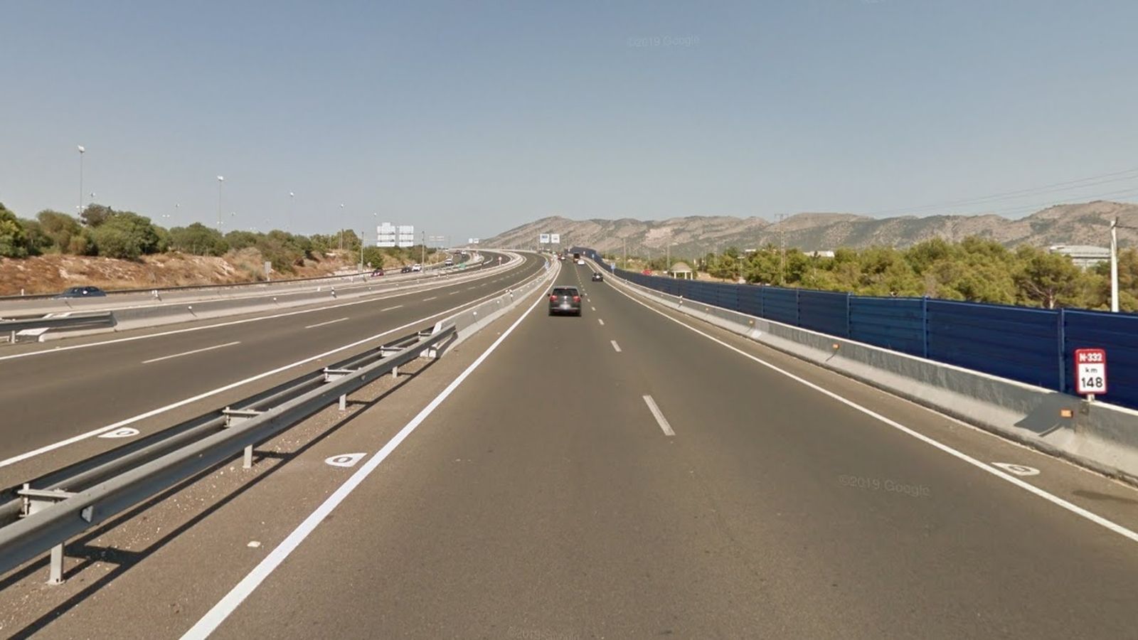 La N-332 al seu pas per Benidorm