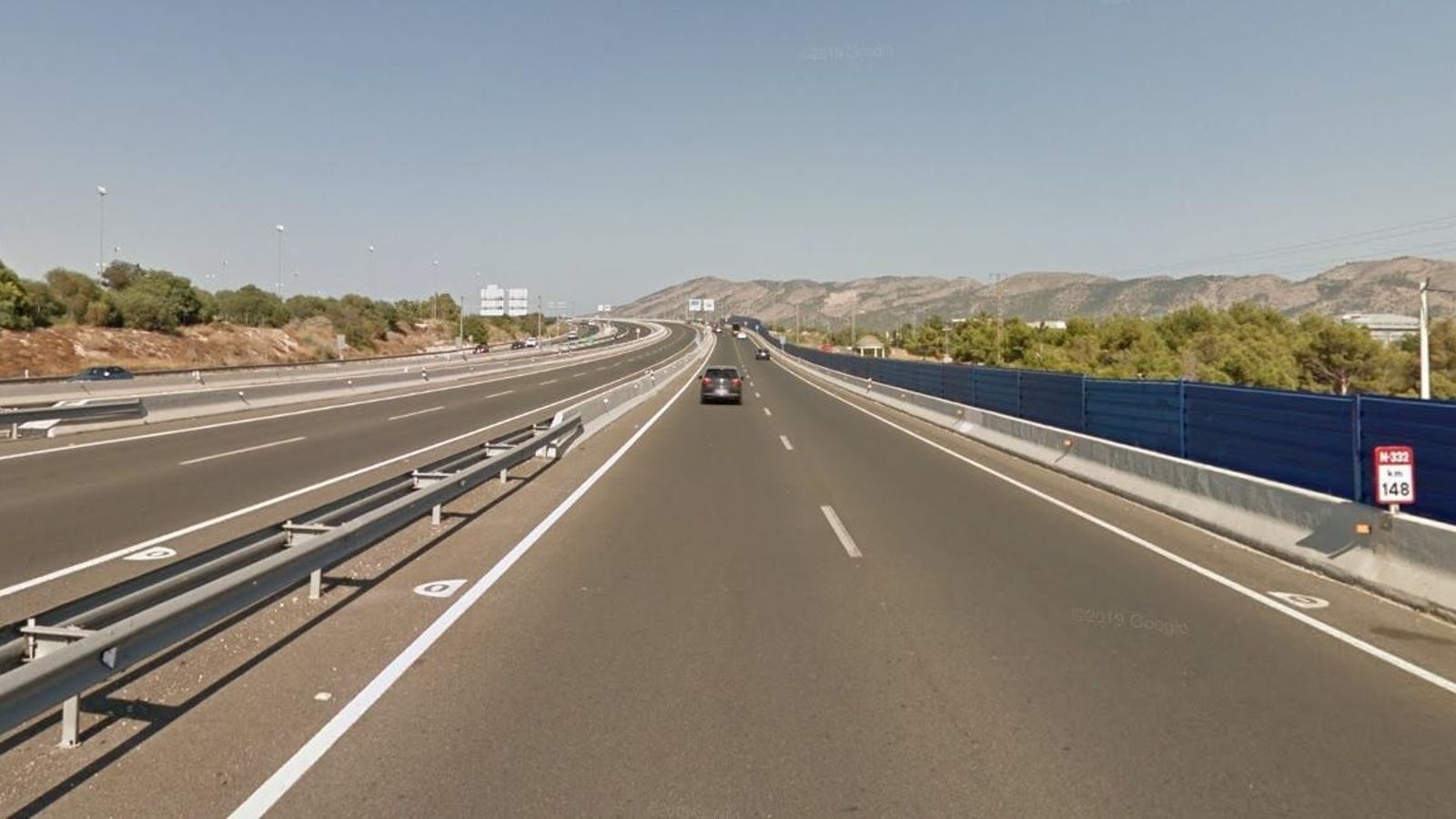 La N-332 al seu pas per Benidorm