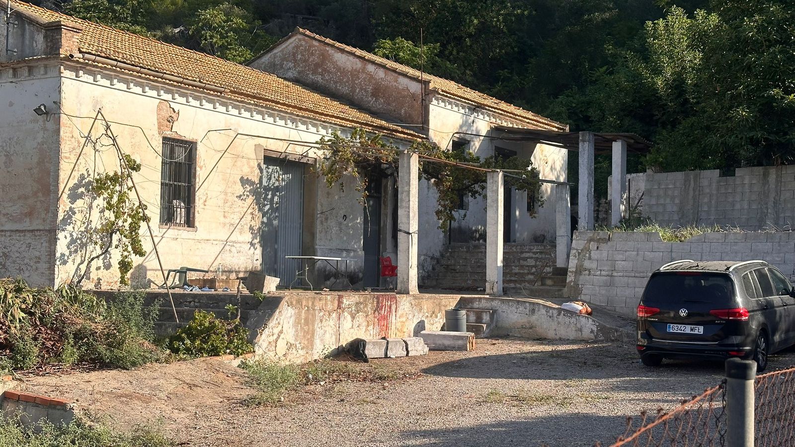 Zona de la casa de reg d'Alzira en què va passar el fatal accident