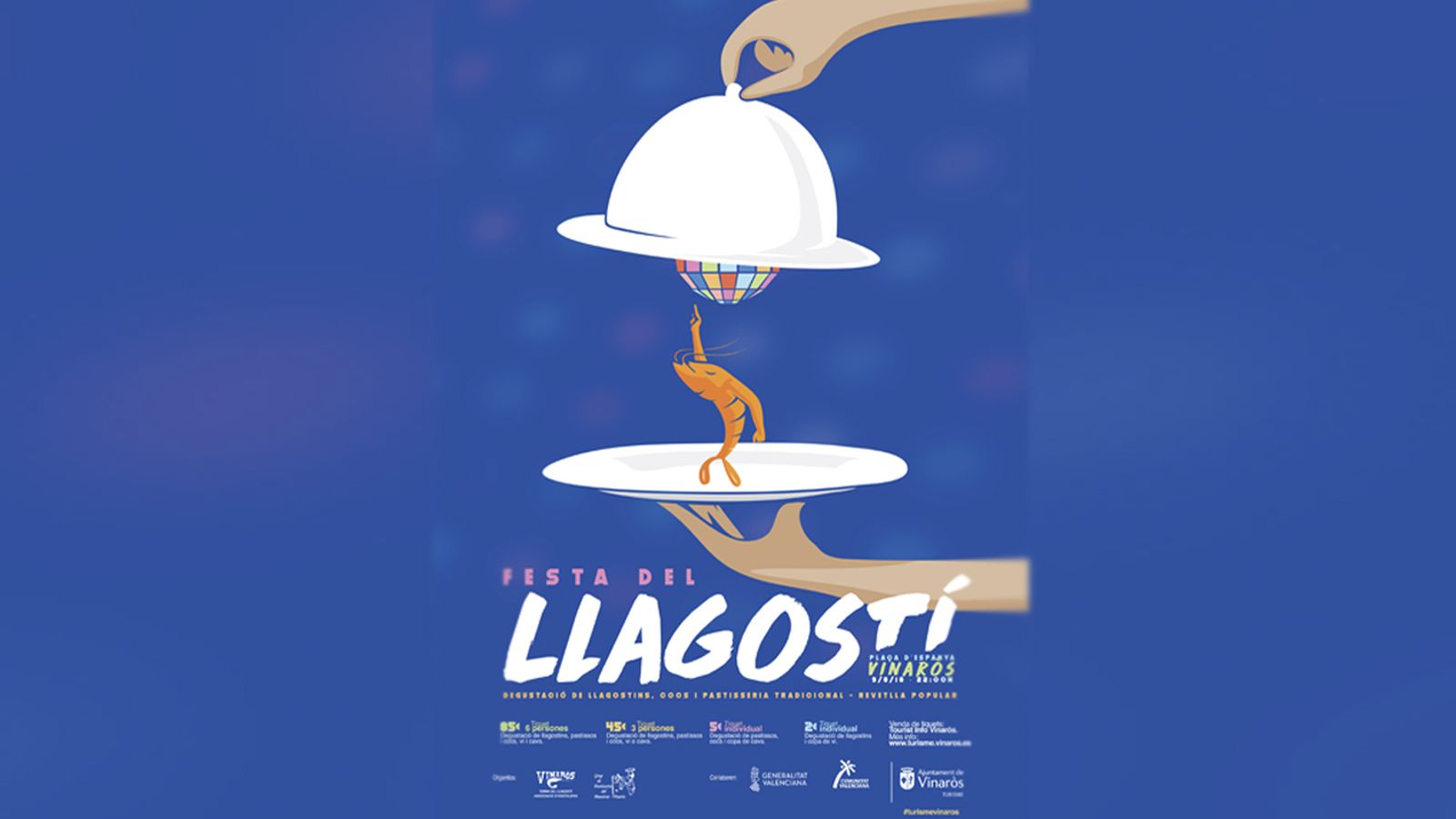 Cartell anunciador de la Festa del Llagostí de Vinaròs 2018