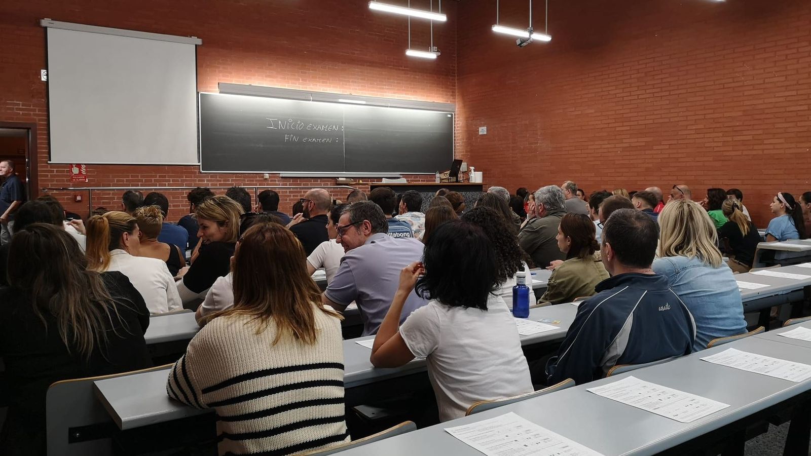 Aspirants en l'inici de la prova