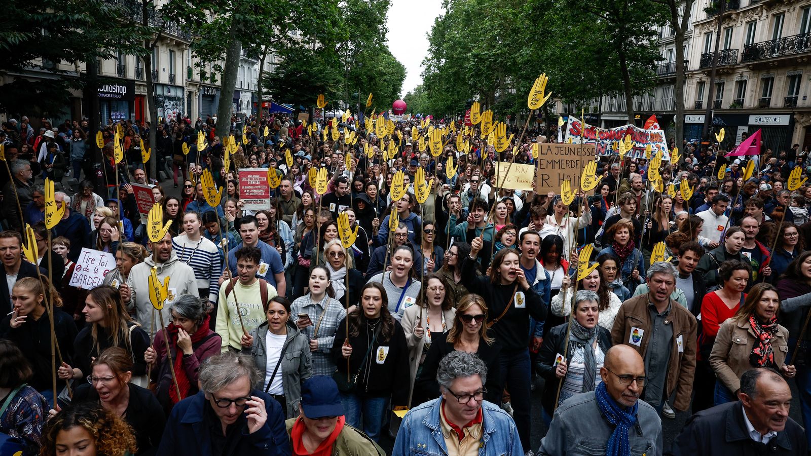 Manifestació contra l'extrema dreta a París