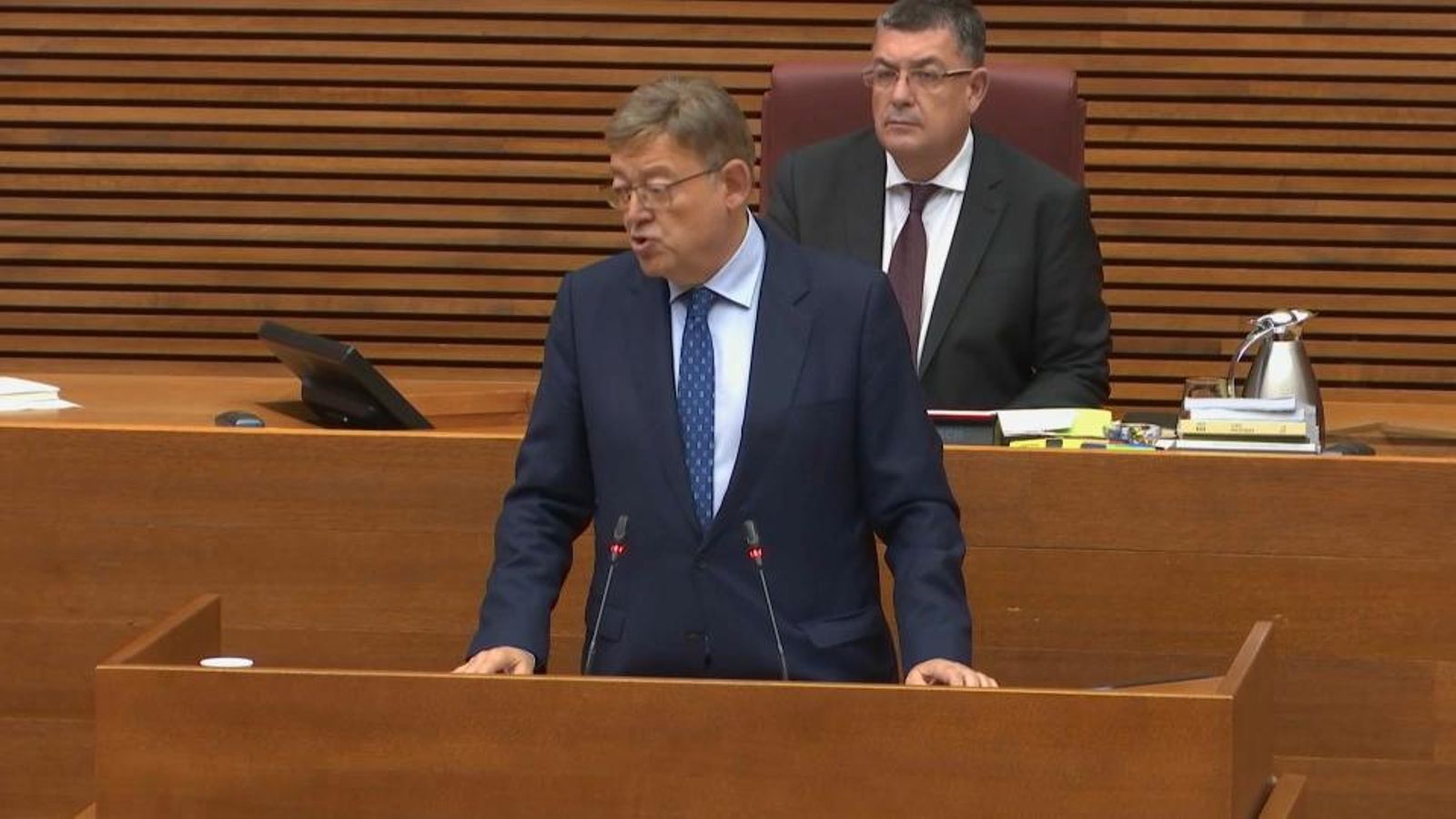 El president de la Generalitat, Ximo Puig, aquest dijous a les Corts El president de la Generalitat, Ximo Puig, aquest dijous a les Corts