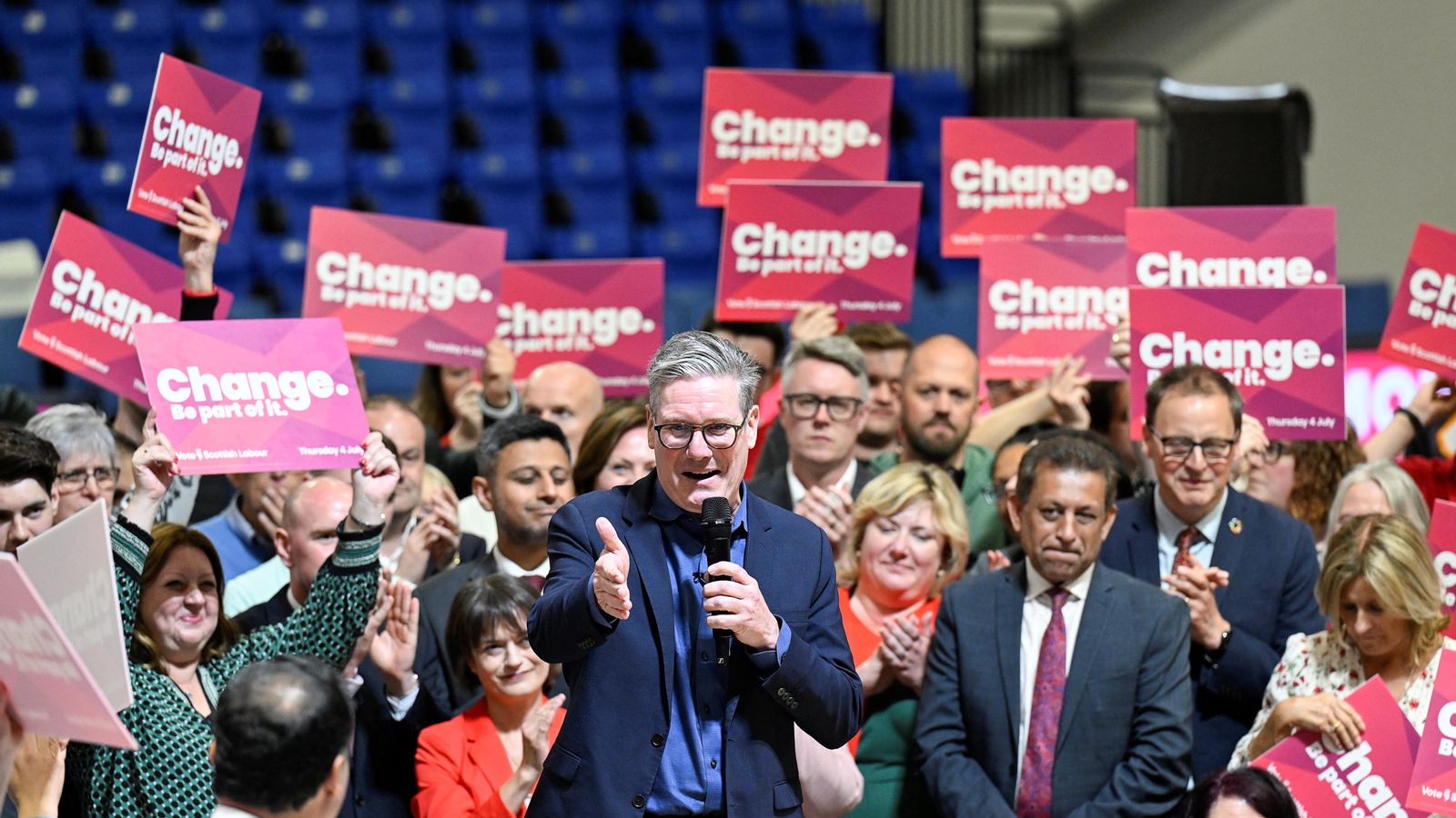 El candidat laborista, Kei Starmer, en un acte elctoral