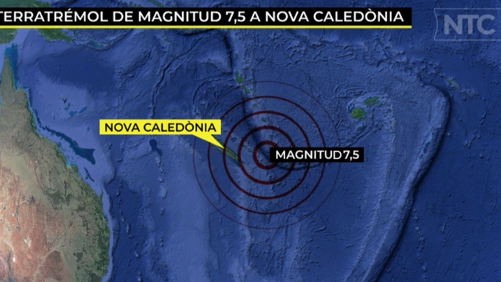 Imatge de Nova Caledònia després del terratrémol