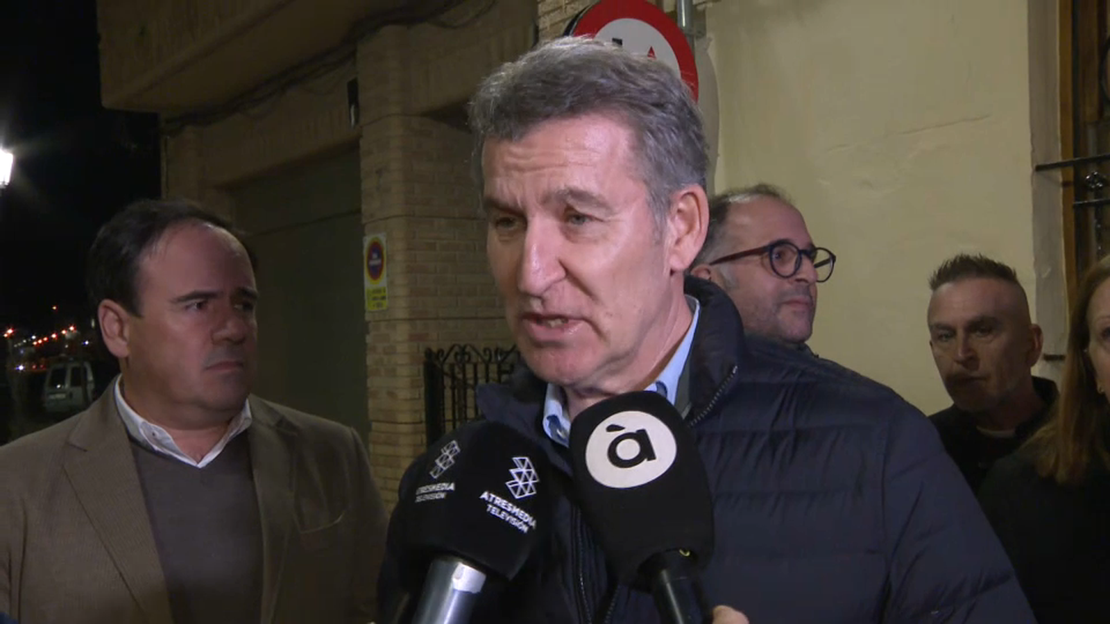 El president del PP Alberto Núñez Feijóo este dimecres a Llocnou de la Corona