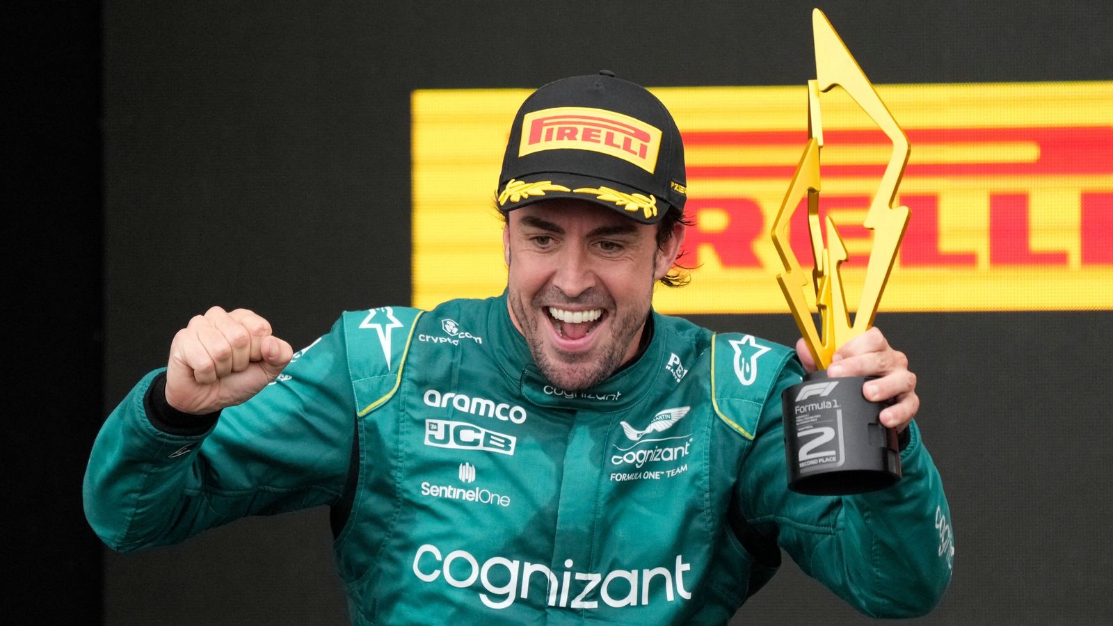 Alonso, en el pòdium