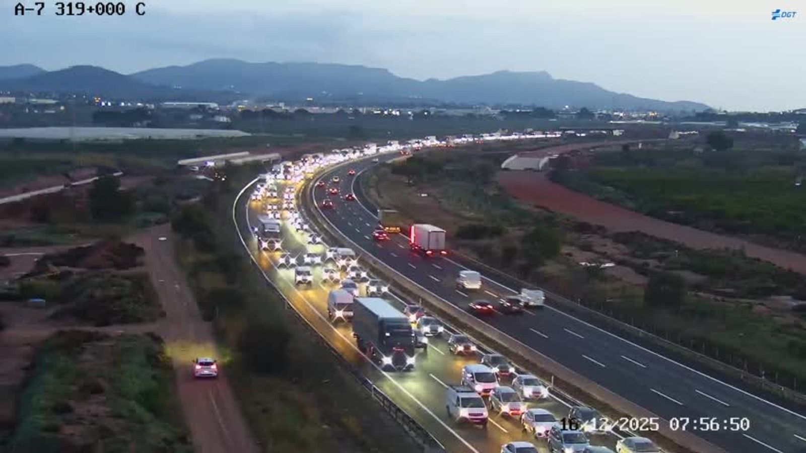 Retencions este dimarts a l'A-7