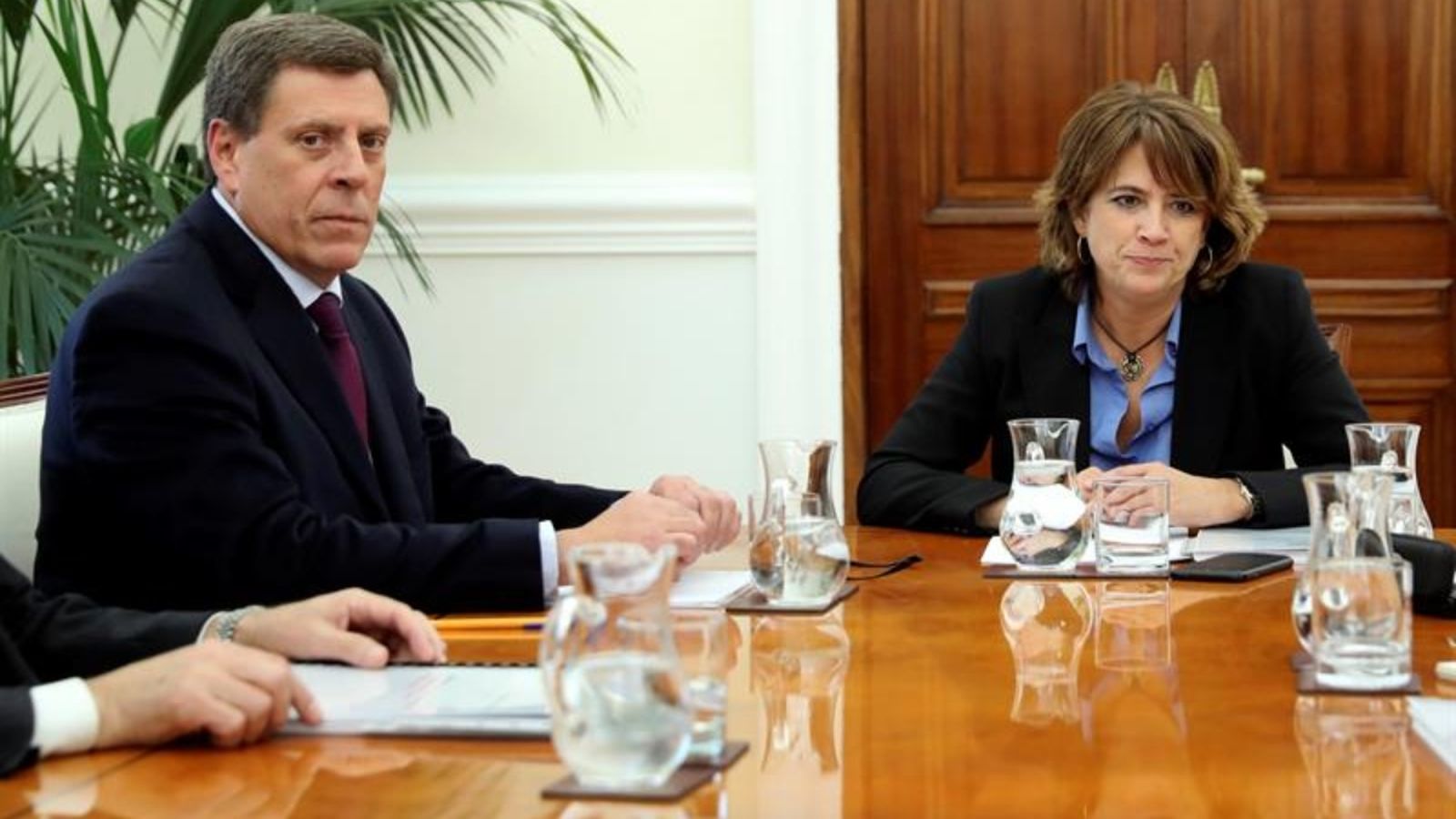 La ministra de Justícia, Dolores Delgado, reunida amb Juan Carlos Quer