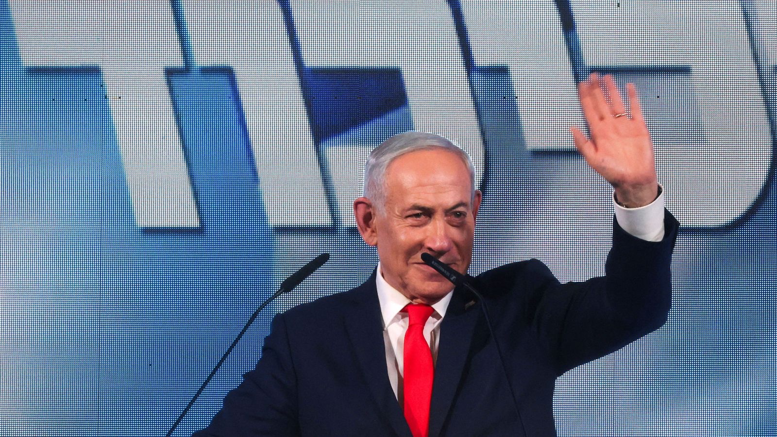 El primer ministre d'Israel, Benjamin Netanyahu, en el tancament de les urnes