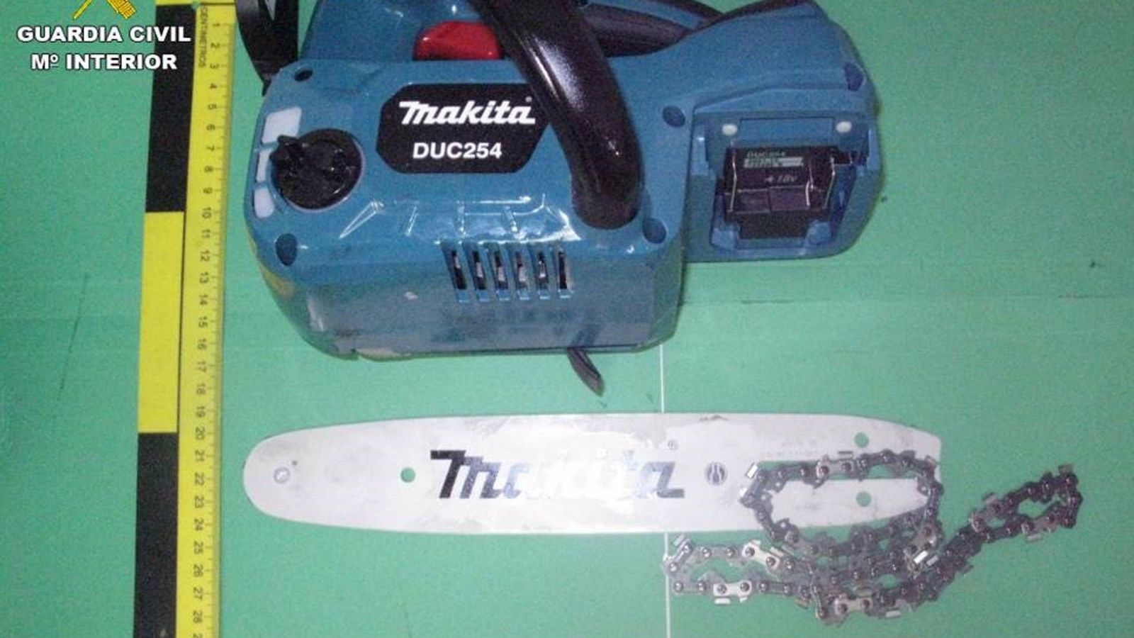 Motoserra intervinguda per la Guàrdia Civil