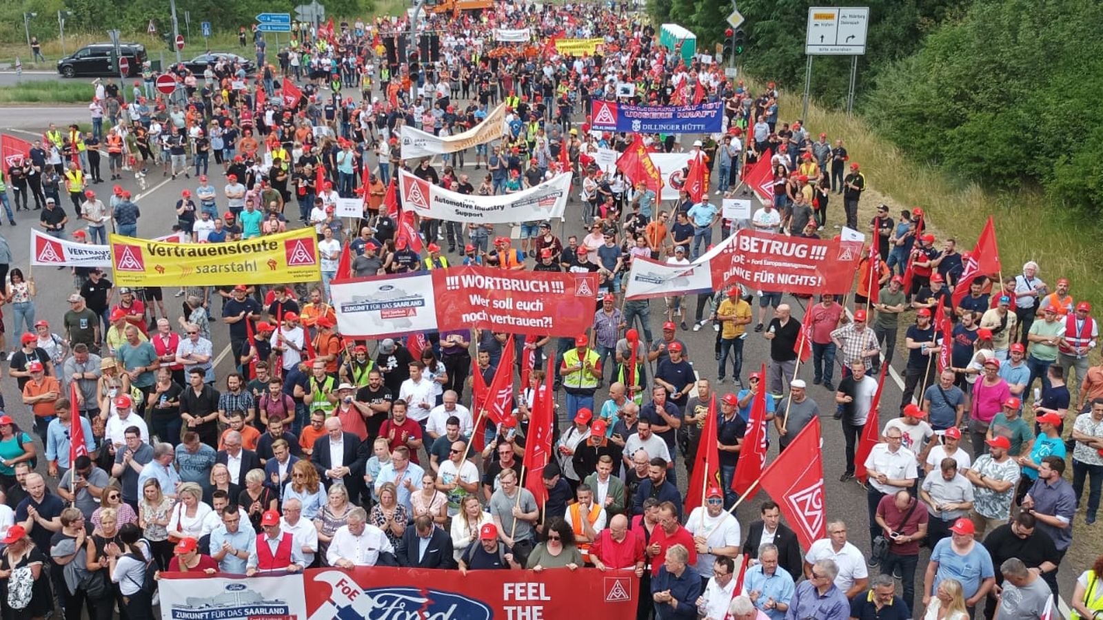 Els treballadors de Ford a Saarlouis protesten a Alemanya