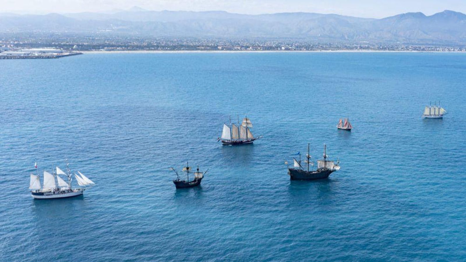 Les sis embarcacions històriques, en l'edició d'Escala a Castelló de 2022