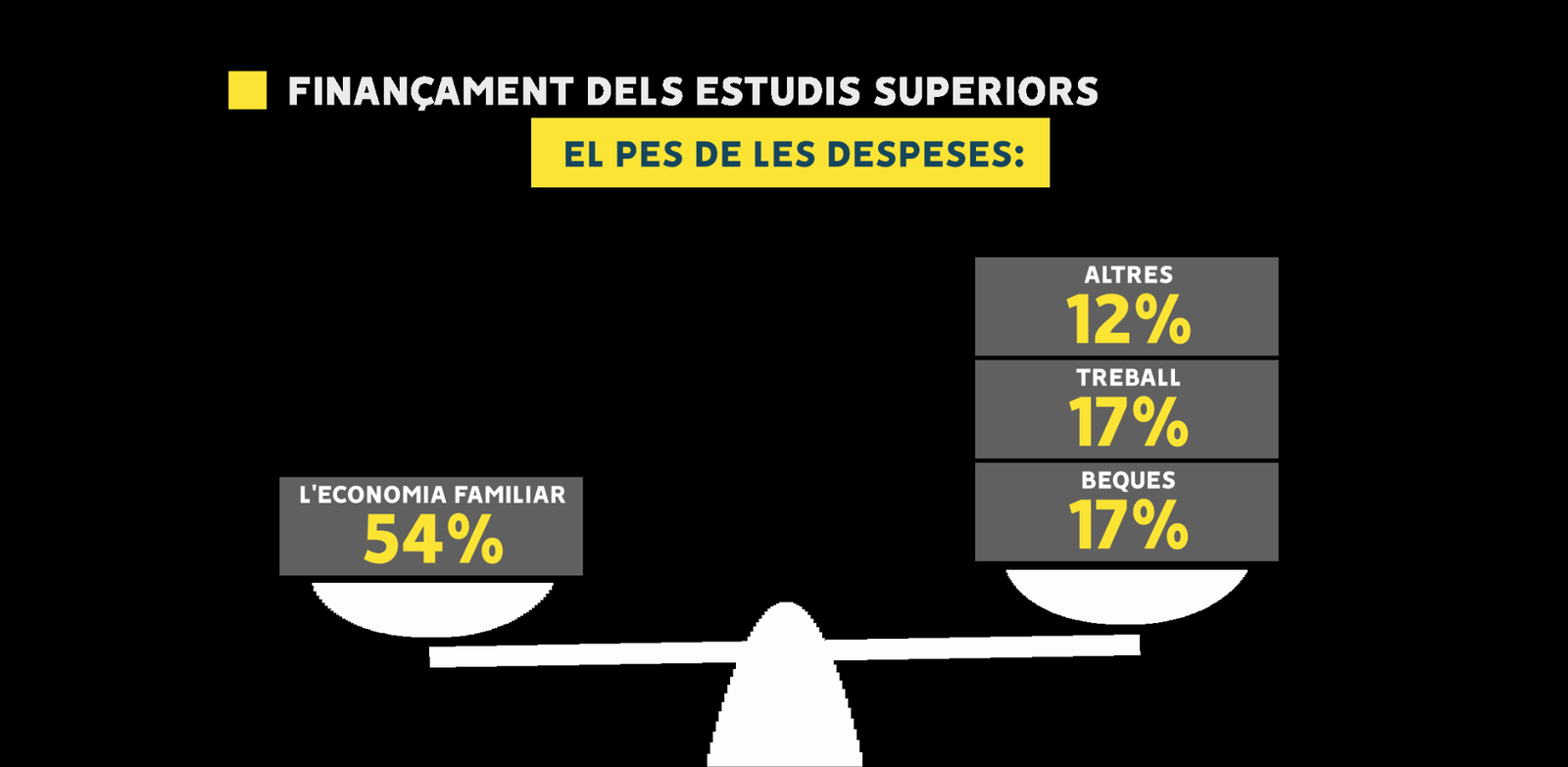 Grafisme finançament estudis superiors