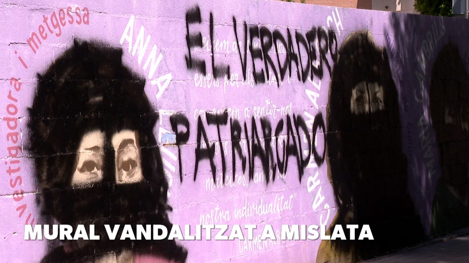 Mural vandalitzat a Mislata