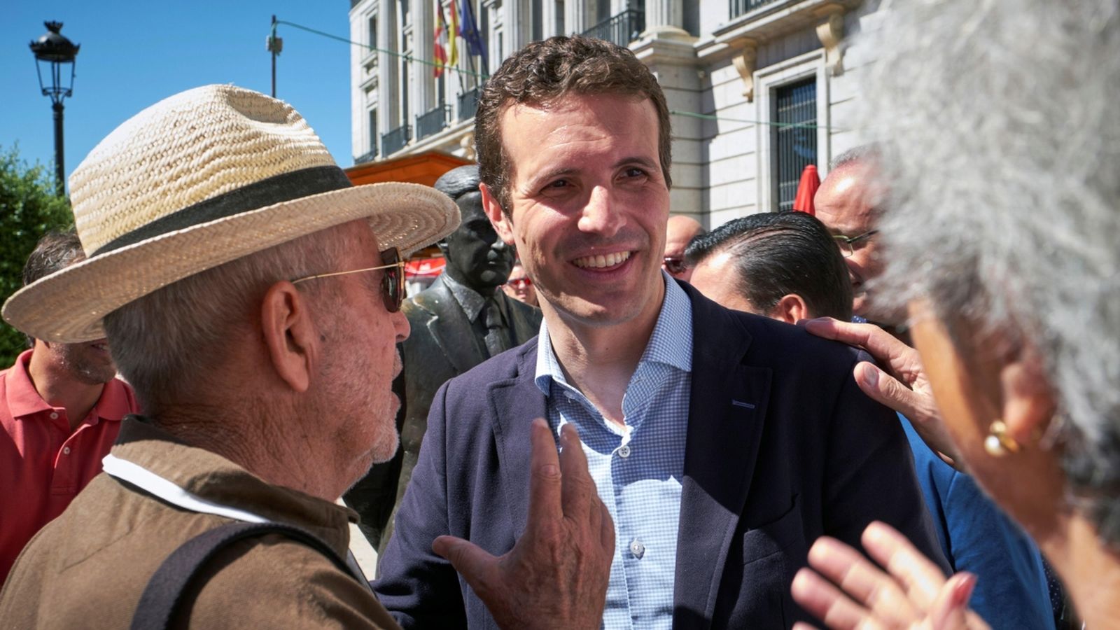 Pablo Casado, en un moment de la visita a Àvila | À Punt NTC