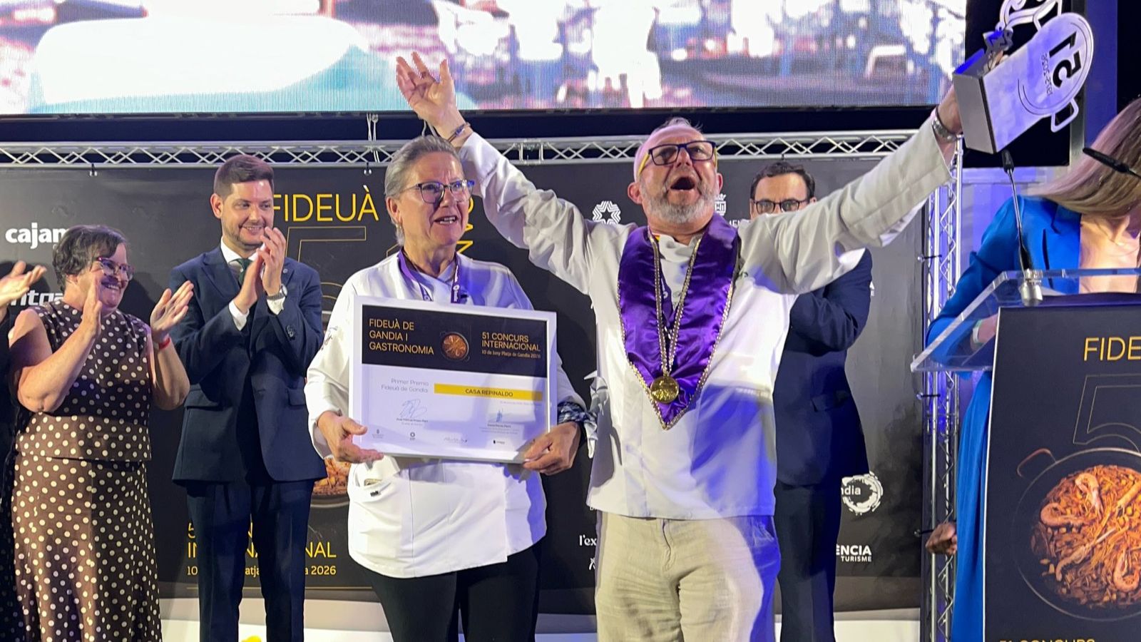 Un moment de l'entrega de premis