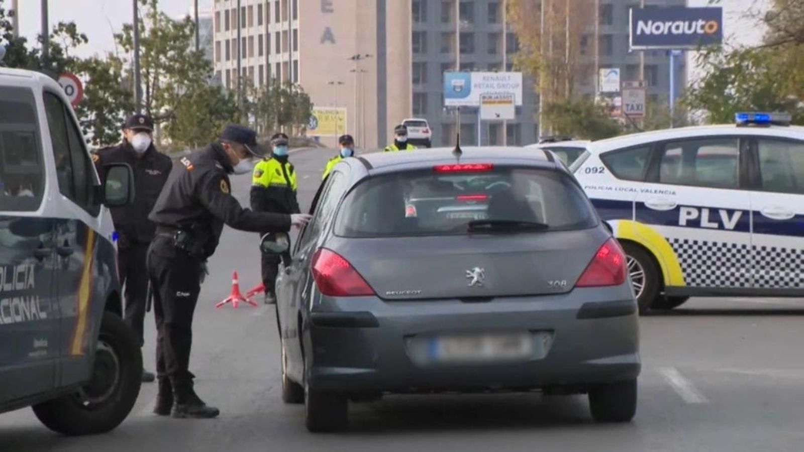 Controls policials a l'eixida de València el passat divendres