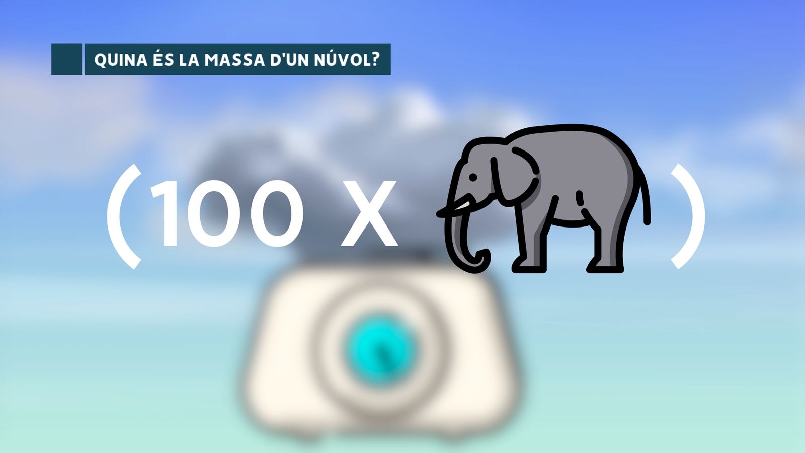 Massa d'aigua comparada amb la massa d'un elefant.