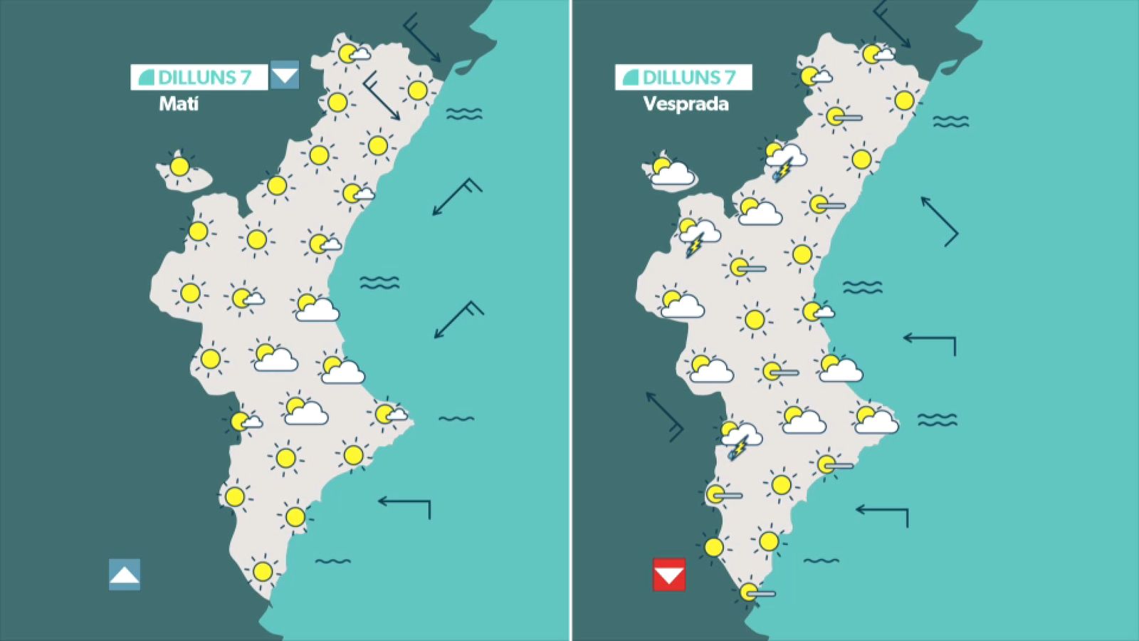 La previsió per a este dilluns 7 de juliol