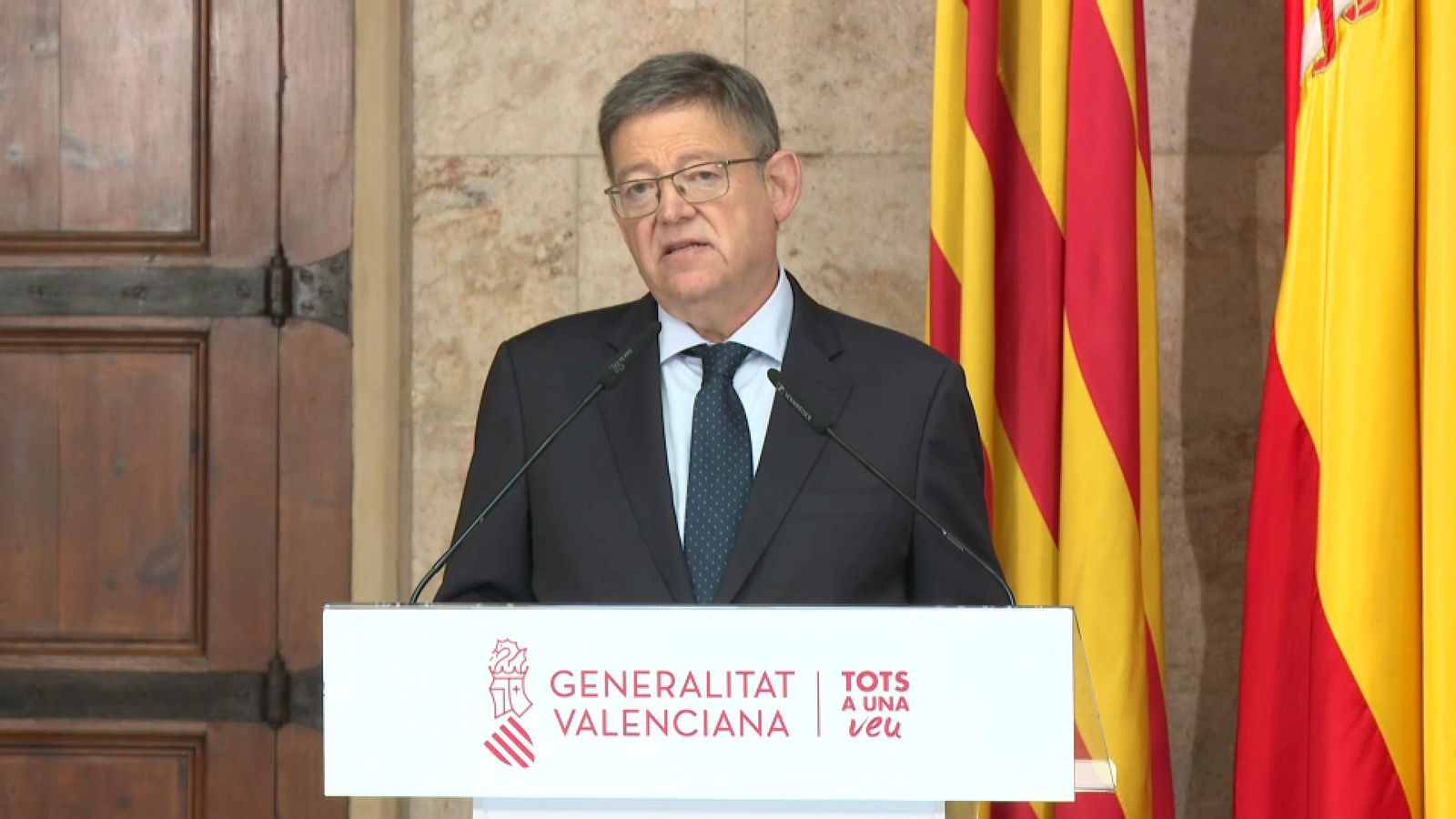 El president de la Generalitat, Ximo Puig, aquest dimecres en el Palau de la Generalitat