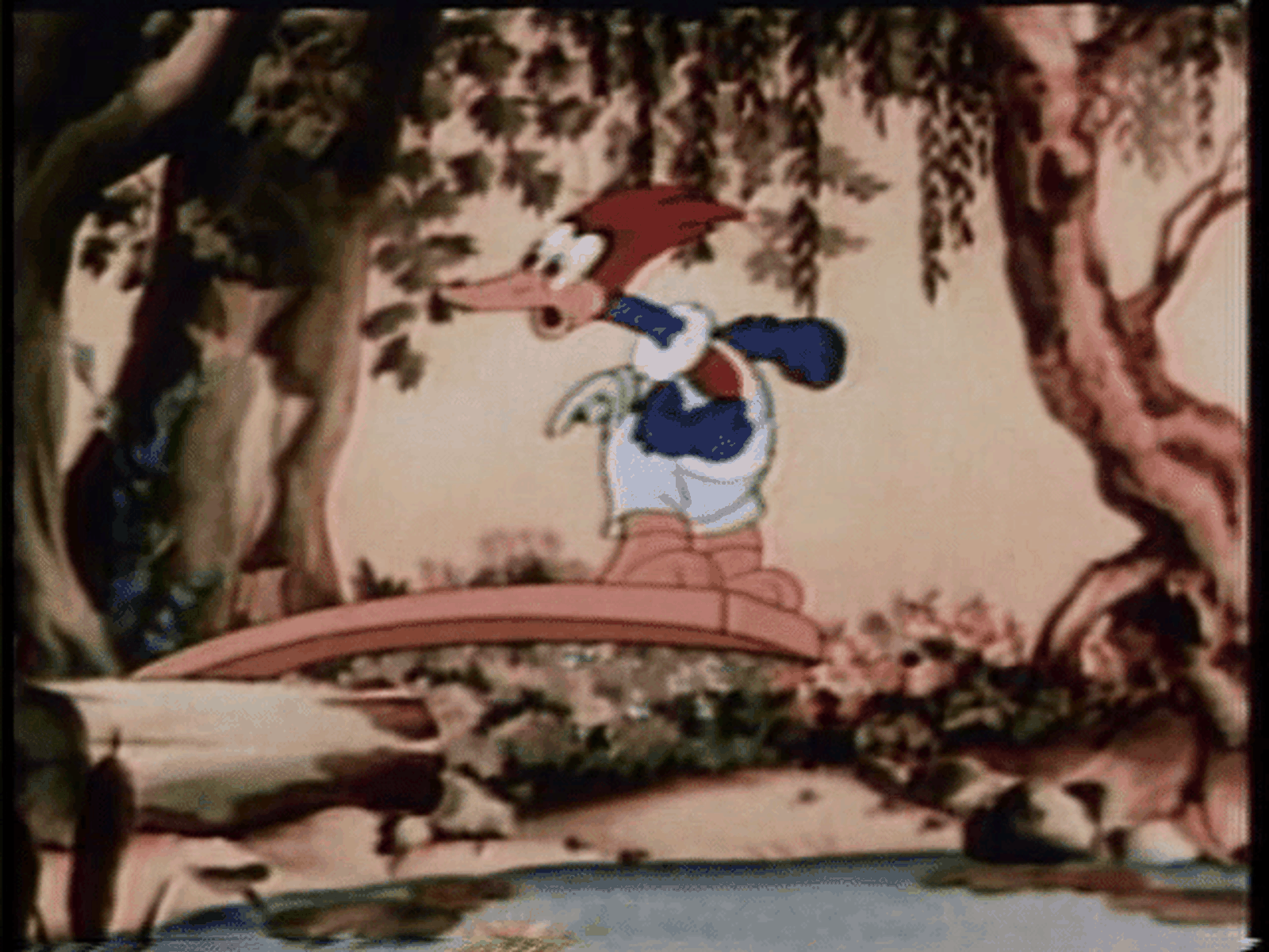 El personatge animat Woody Woodpecker en el curt Pantry Panic ('Pánico en la despensa'), llançat per Universal Pictures en 1941