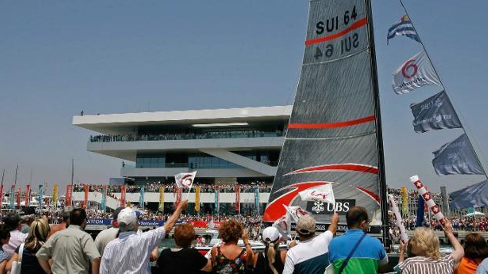 El port de València, durant la celebració de la Copa Amèrica 2007