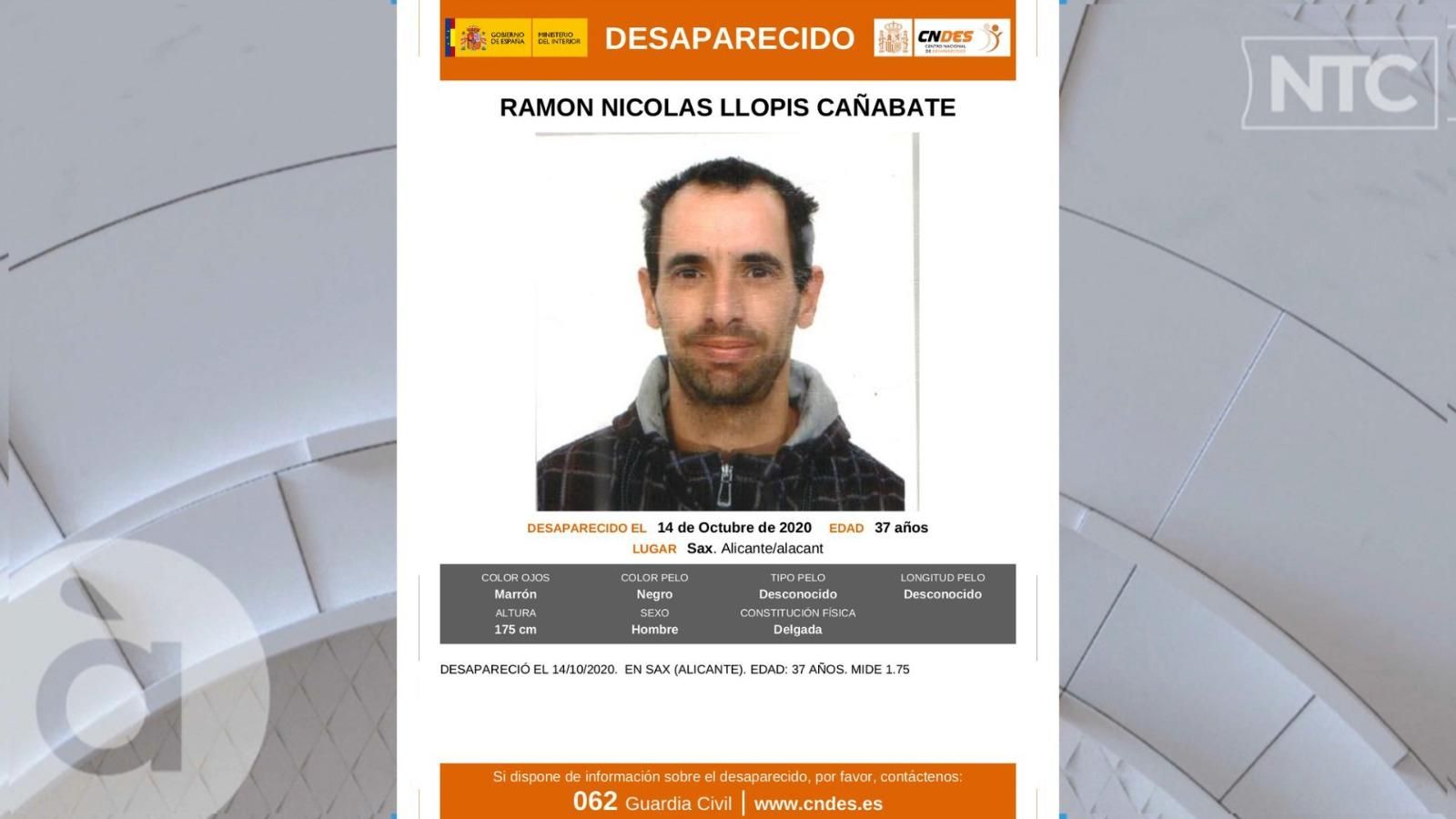 El Centre Nacional de Desapareguts del Ministeri de l'Interior ha fet difusió de la desaparició