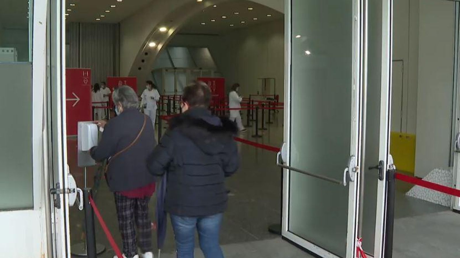 Imatge del centre de vacunació de la Ciutat de les Arts i les Ciències de València.