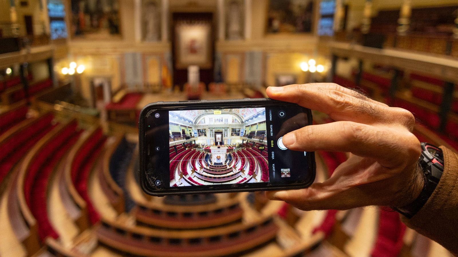 Hemicicle per a la jura de la Constitució la Princesa d'Astúries, en el Congrés dels Diputats a Madrid