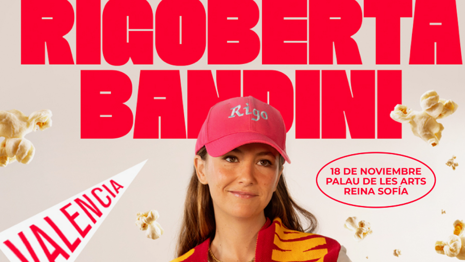 Cartell de l'actuació de Rigoberta Bandini a València