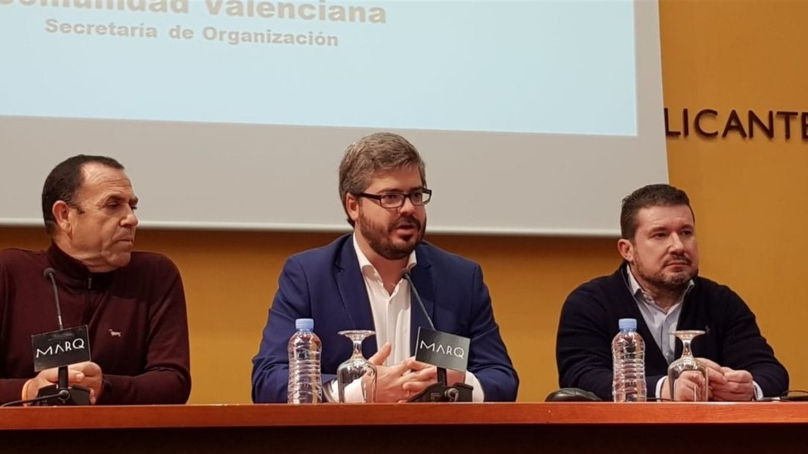 El secretari d'organització de Ciutadans, Fran Hervías (en el centre de la imatge), en una fotografia d'arxiu