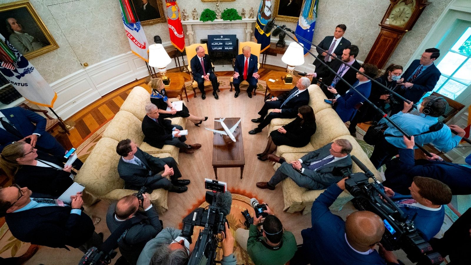 El doctor Anthony Fauci, el passat 29 d'abril durant una reunió a la Casa Blanca