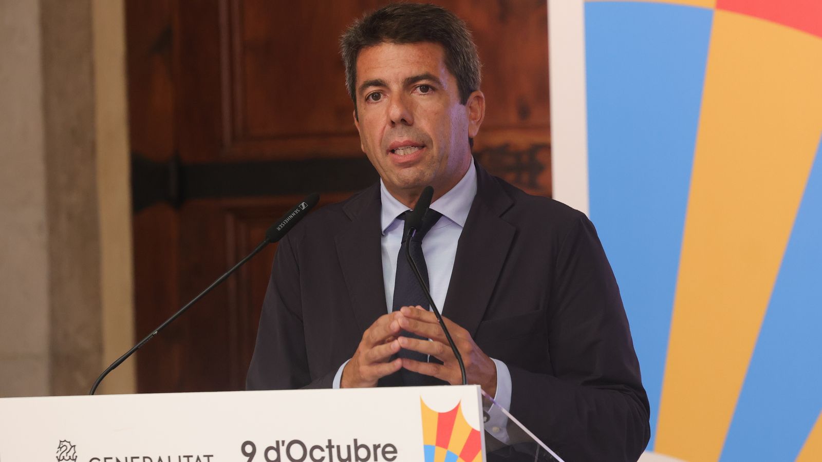 El president de la Generalitat en la presentació de la campanya institucional del Nou d'Octubre