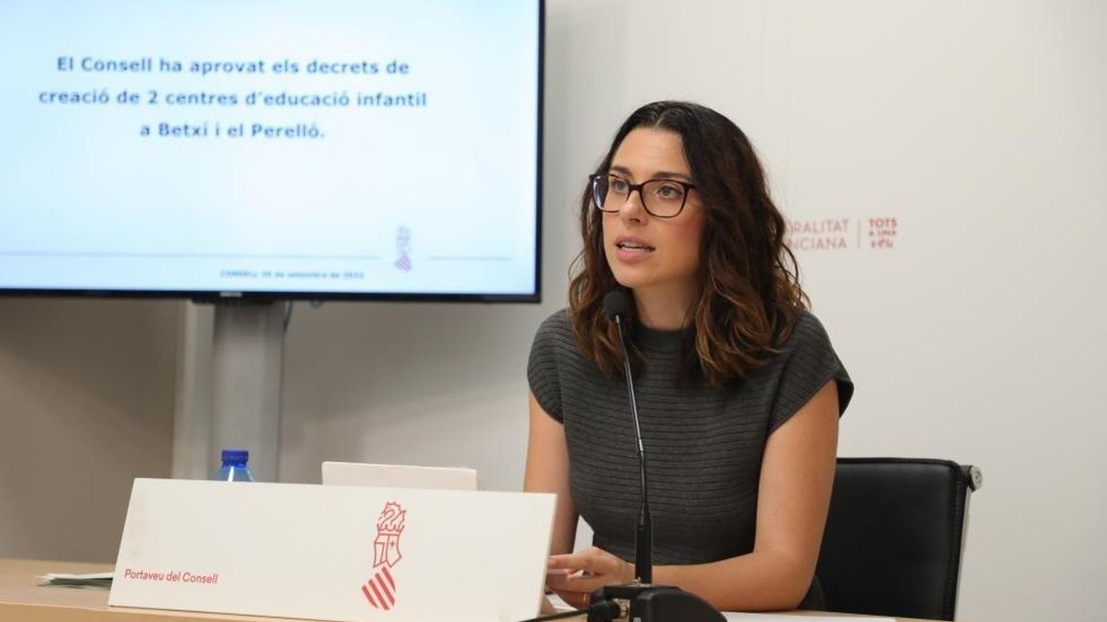 La vicepresidenta i portaveu del Consell, Aitana Mas