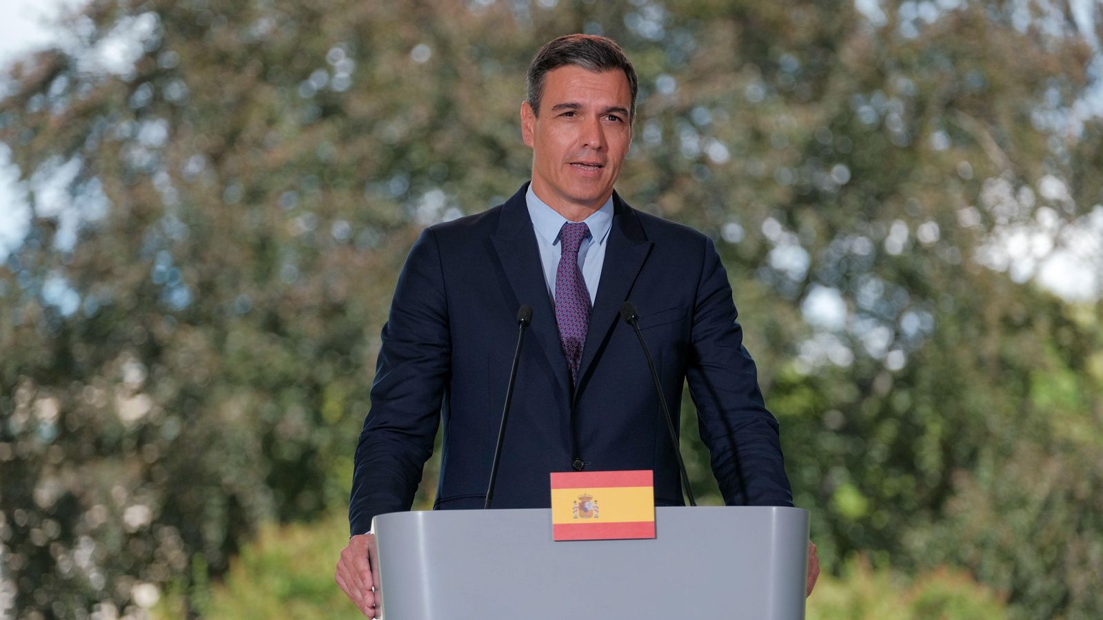 Sánchez durant la cimera hispano-polonesa que s'ha celebrat a Varsòvia