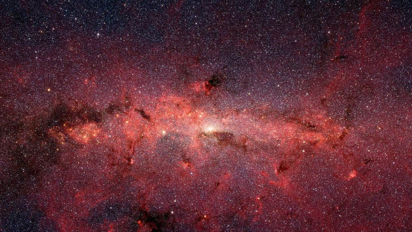 Imatge del centre de la galàxia obtinguda amb el telescopi Spitzer