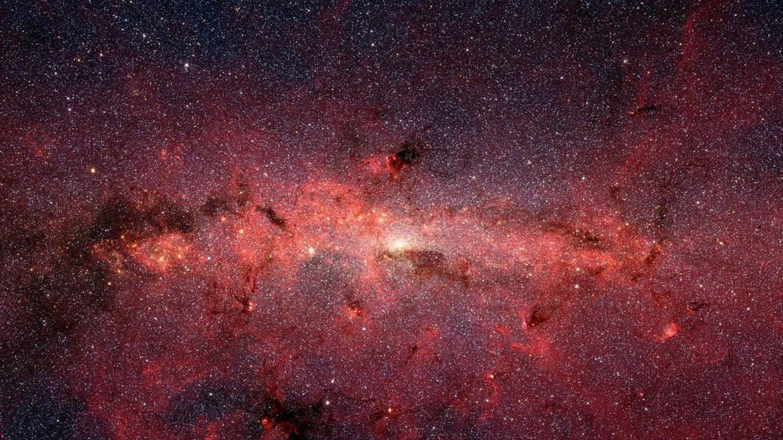 Imatge del centre de la galàxia obtinguda amb el telescopi Spitzer