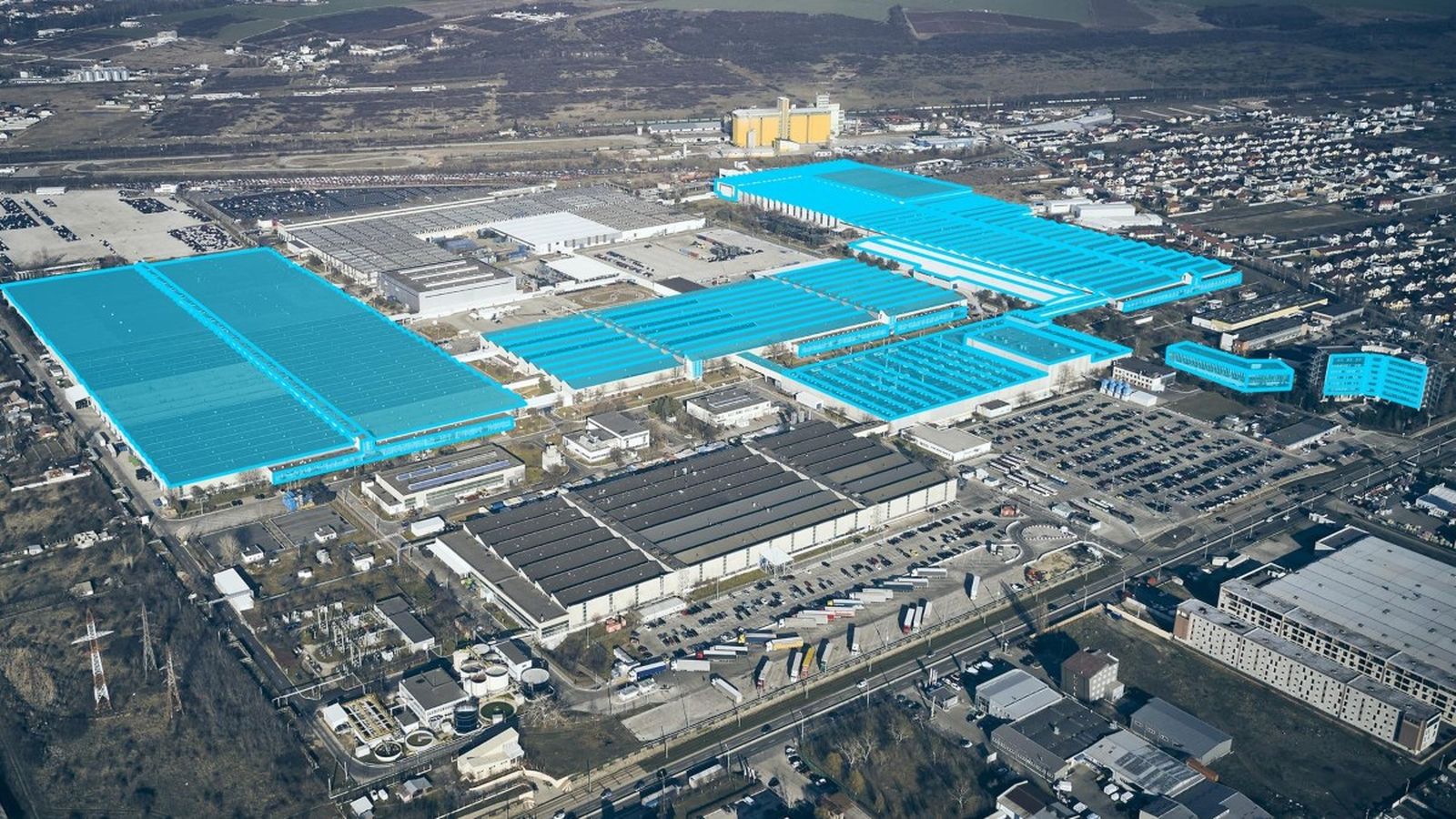 Imatge aèria de la planta de Ford a Craiova (Romania)