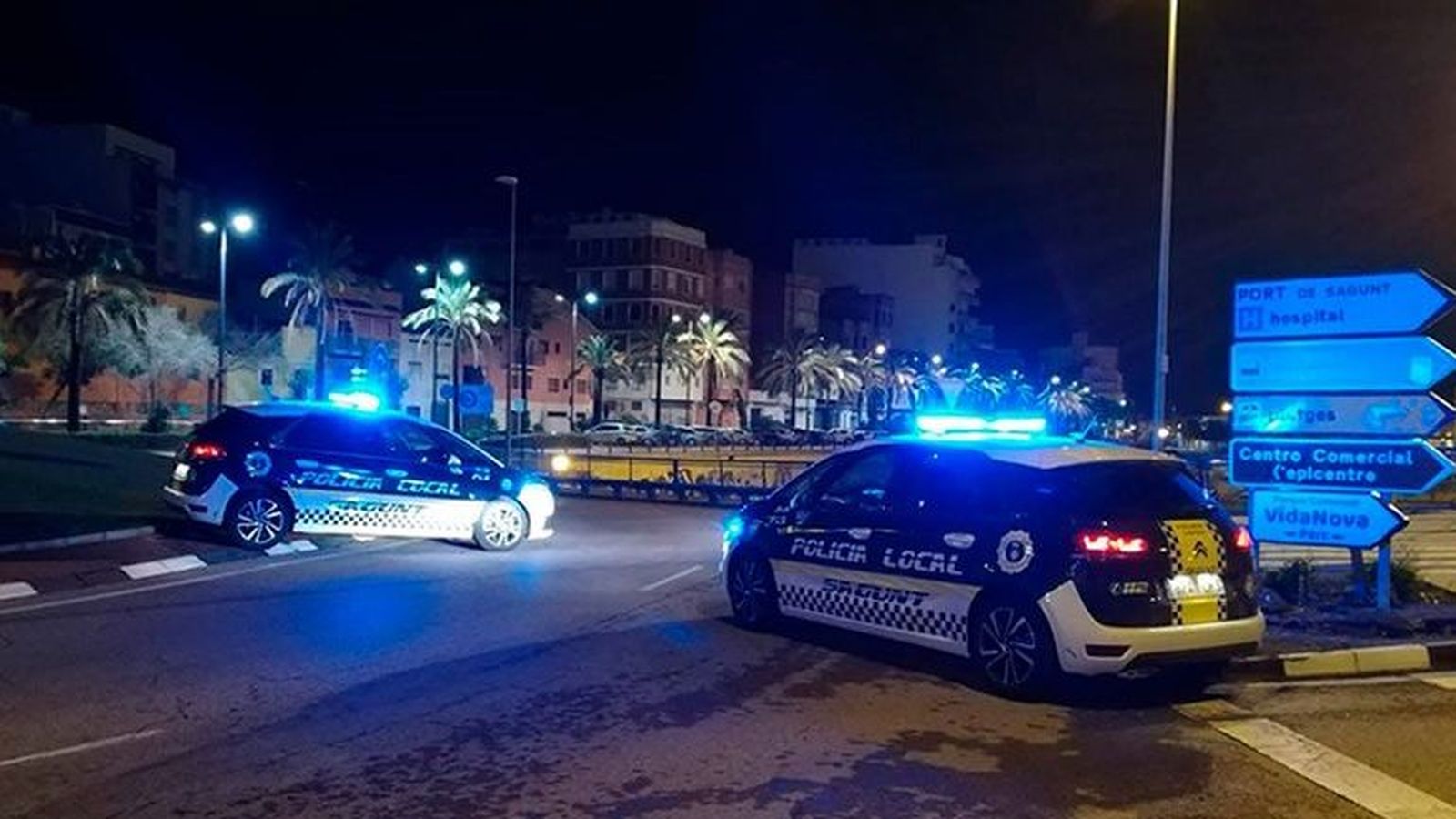 Agents de la Policia Local en el llocs dels fets