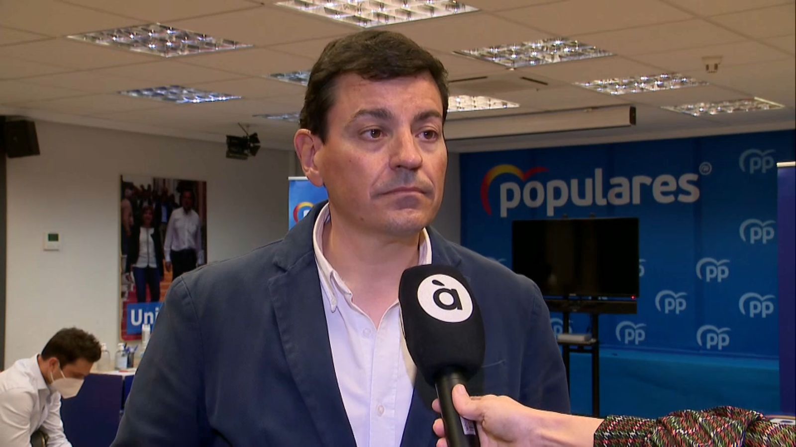 L'expresident de Noves Generacions del PPCV, José Luis Bayo, en declaracions a À Punt Notícies