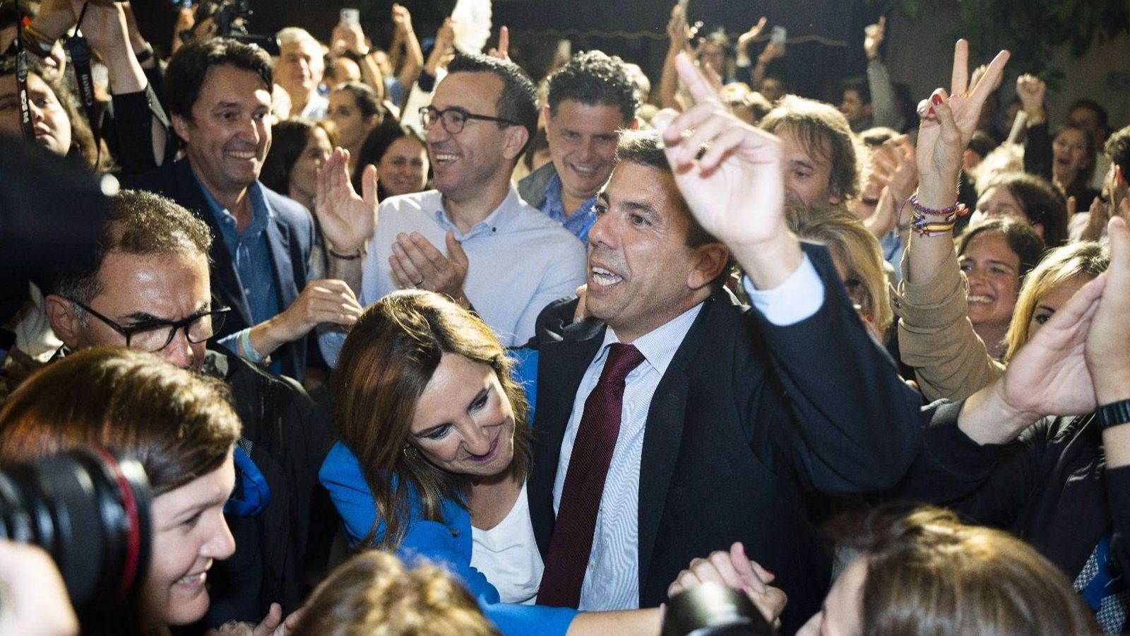 Mazón i Catalá celebren els resultats electorals