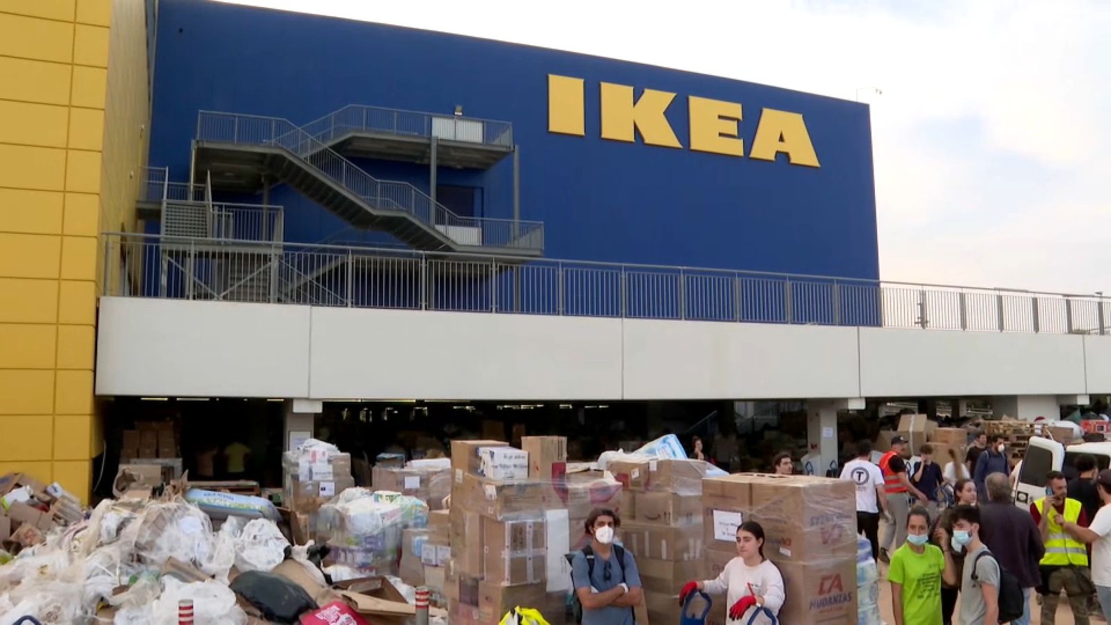 Les instalacions van funcionar com a centre logístic després de la riuada