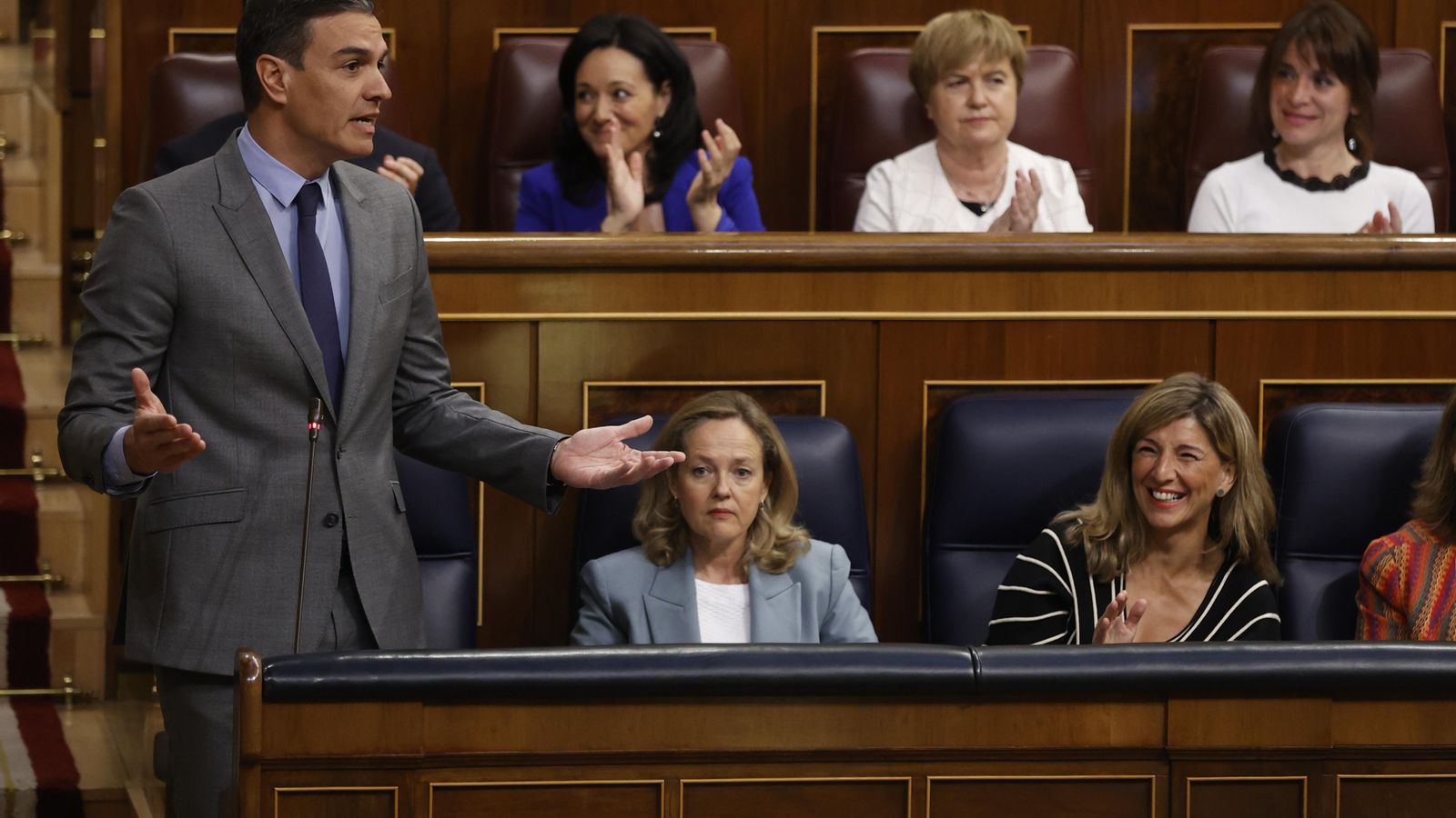 El president del Govern, Pedro Sánchez, intervé en la sessió de control al govern en el Congrés