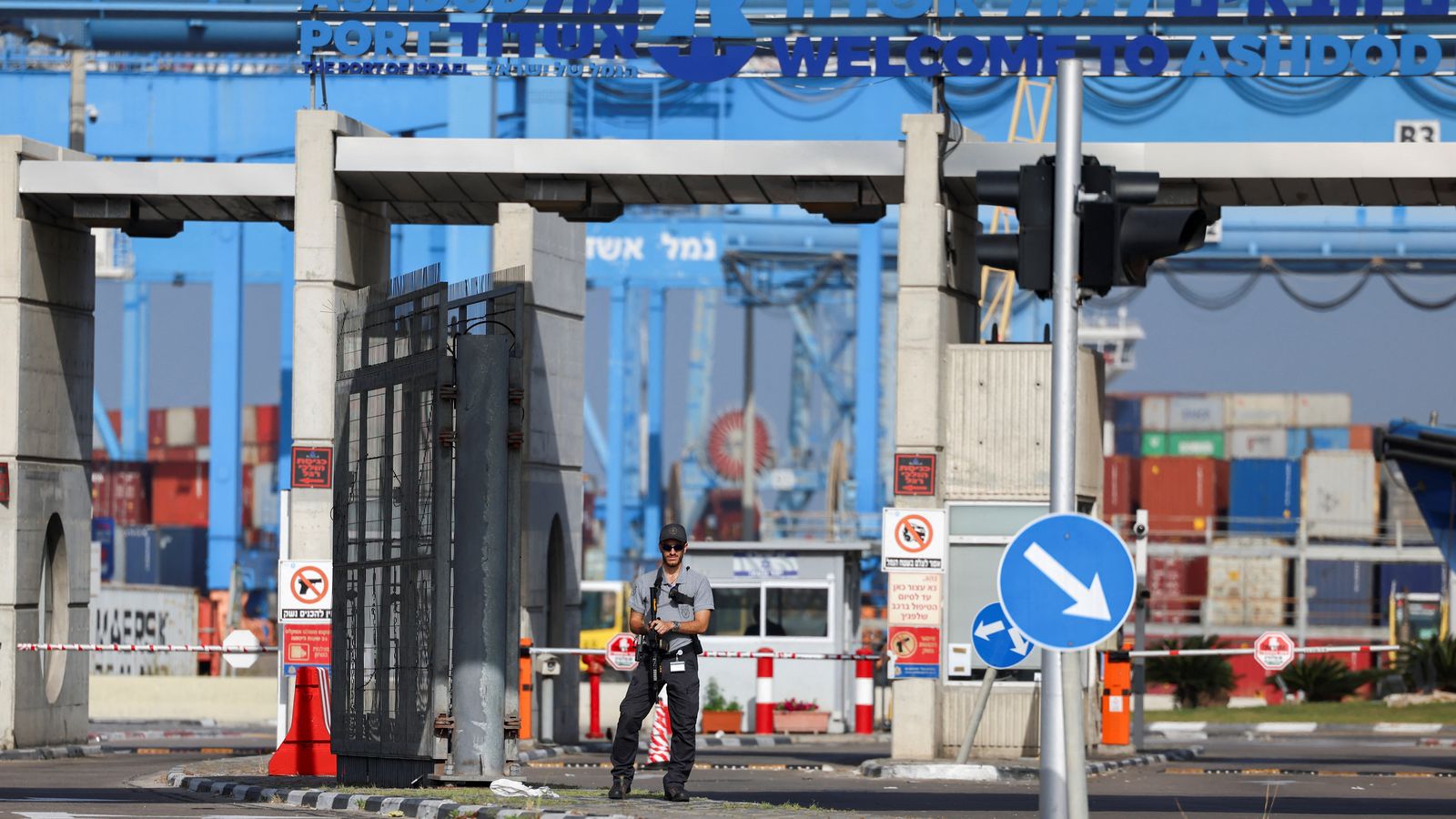 Imatge del port d'Ashdod, una de les noves vies d'entrega d'ajuda autoritzades per Netanyahu després de la telefonada de Biden