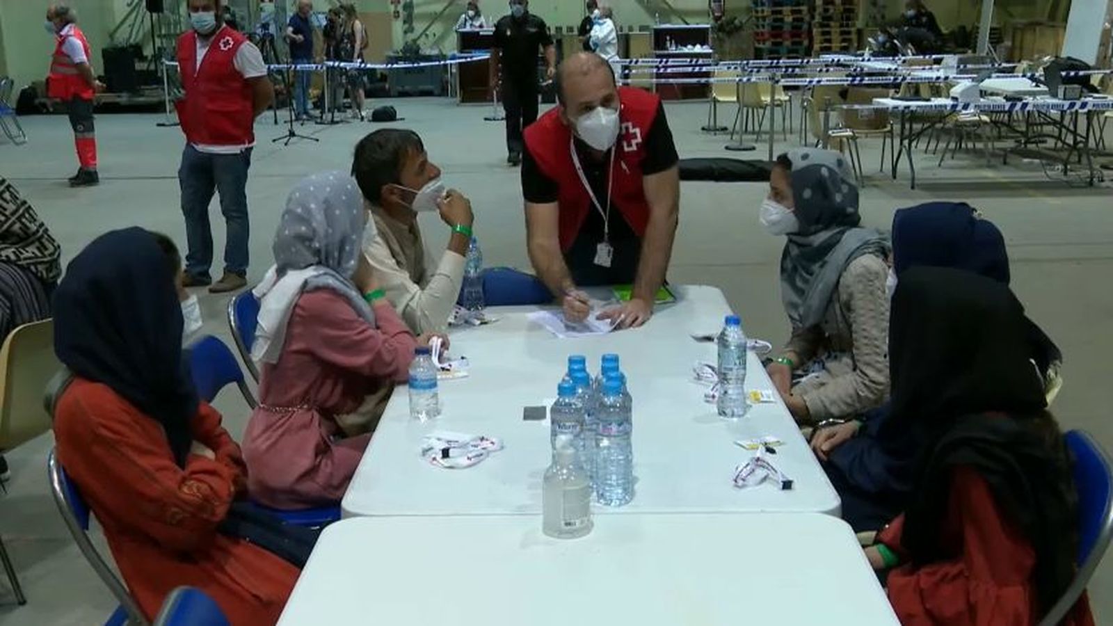 Refugiats afganesos a la base aèria de Torrejón de Ardoz
