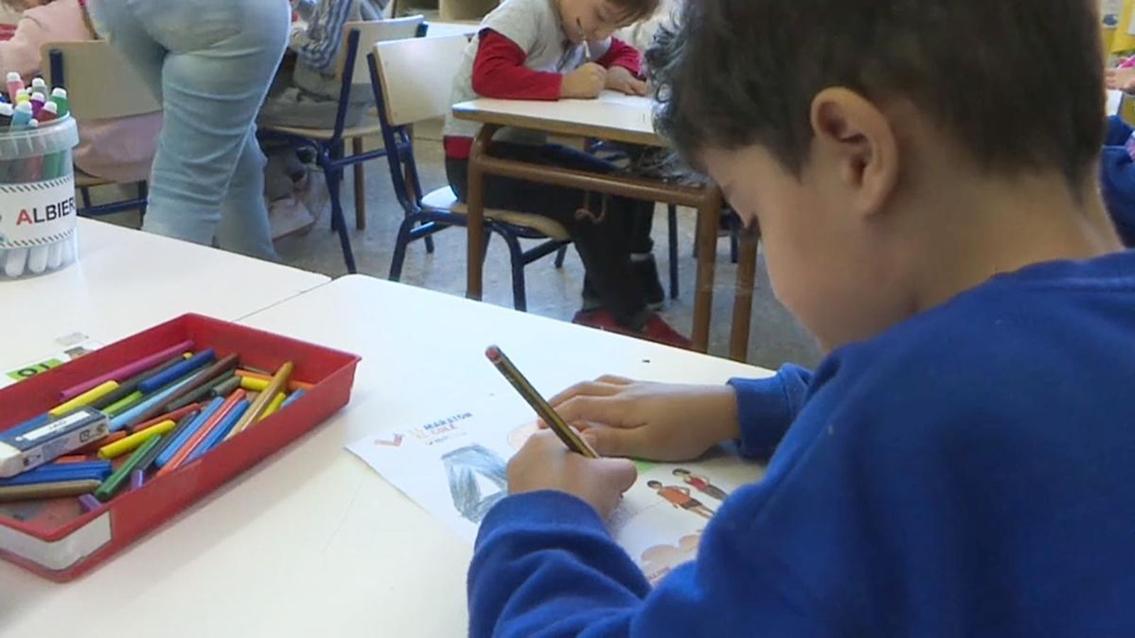 Imatge d'arxiu d'una aula d'educació primària